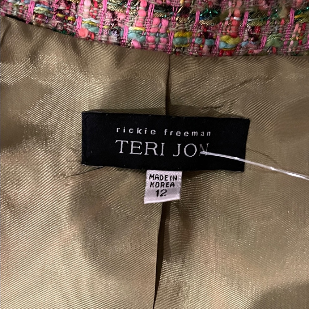 Teri Jon Vibrant Tweed Jacket